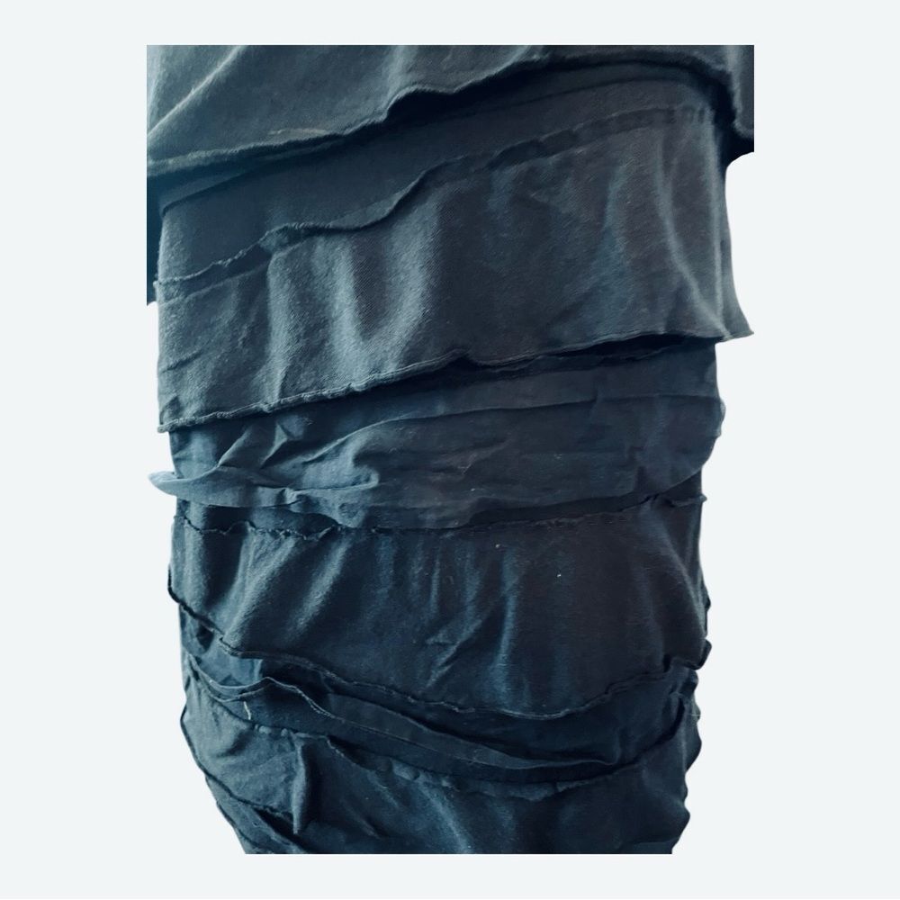 Merona Navy Ruffled Short Sleeve‎ Top - Picture 6 of 6